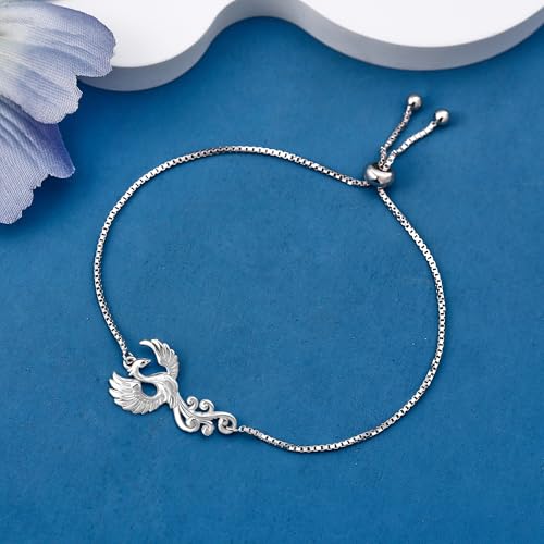 YAFEINI Phoenix Bracelet 925 Sterling Silver Bird Charm Jewelry for Fashionable Women to Wear on Special Occasions
| YA