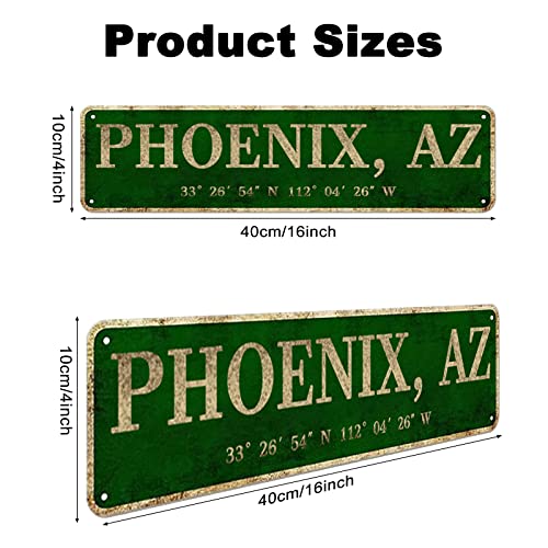 LINStore Phoenix, AZ City Sign Vintage Metal Wall Art For Home and Office Decor
| LINStore Phoenix, AZ City Sign Vintag