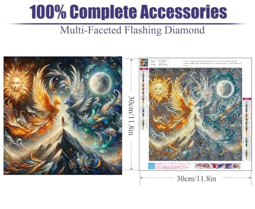 BOHADIY Phoenix Diamond Painting Kit for Adults: 5D Moon Art for Home Decor
BOHADIY Phoenix Diamond Painting Kit for Beg