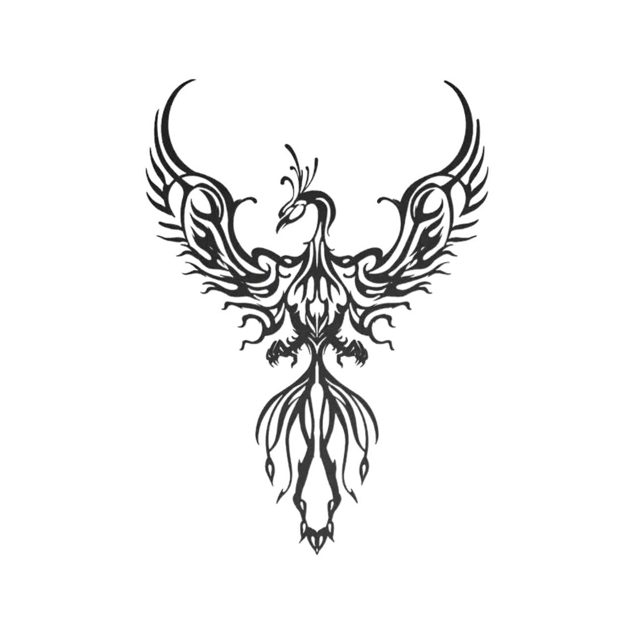 SEDLAV Metal Phoenix Indoor Office and Living Room Hanging Wall Art - Modern Iron Sculpture for Stylish Home Décor - 24