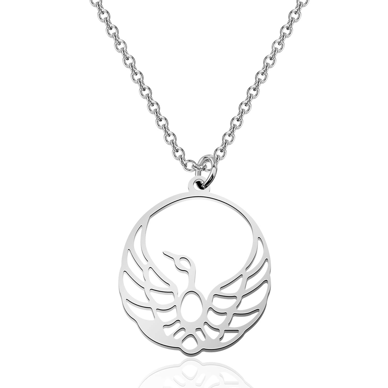 BEKECH Phoenix Pendant Necklace for Women: Fire Bird Charms for New Beginnings