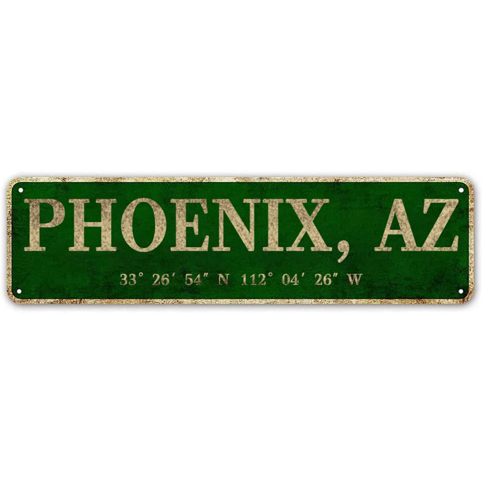 LINStore Phoenix, AZ City Sign Vintage Metal Wall Art For Home and Office Decor
| LINStore Phoenix, AZ City Sign Vintag