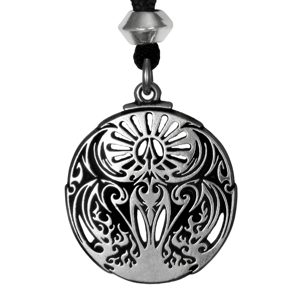 Pepi Large Phoenix Pendant Necklace for Men, High-Quality Pewter Gift, Perfect for Men's Fashion, 1.25 inch Diameter, Tr