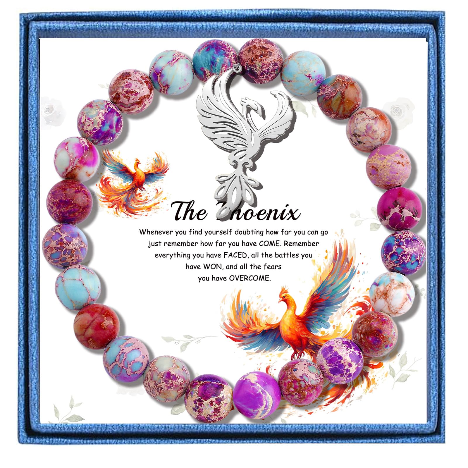 Rising Phoenix Bracelet Mythology Charm Pendant for Women Fantasy Jewelry Spiritual Protection Gift